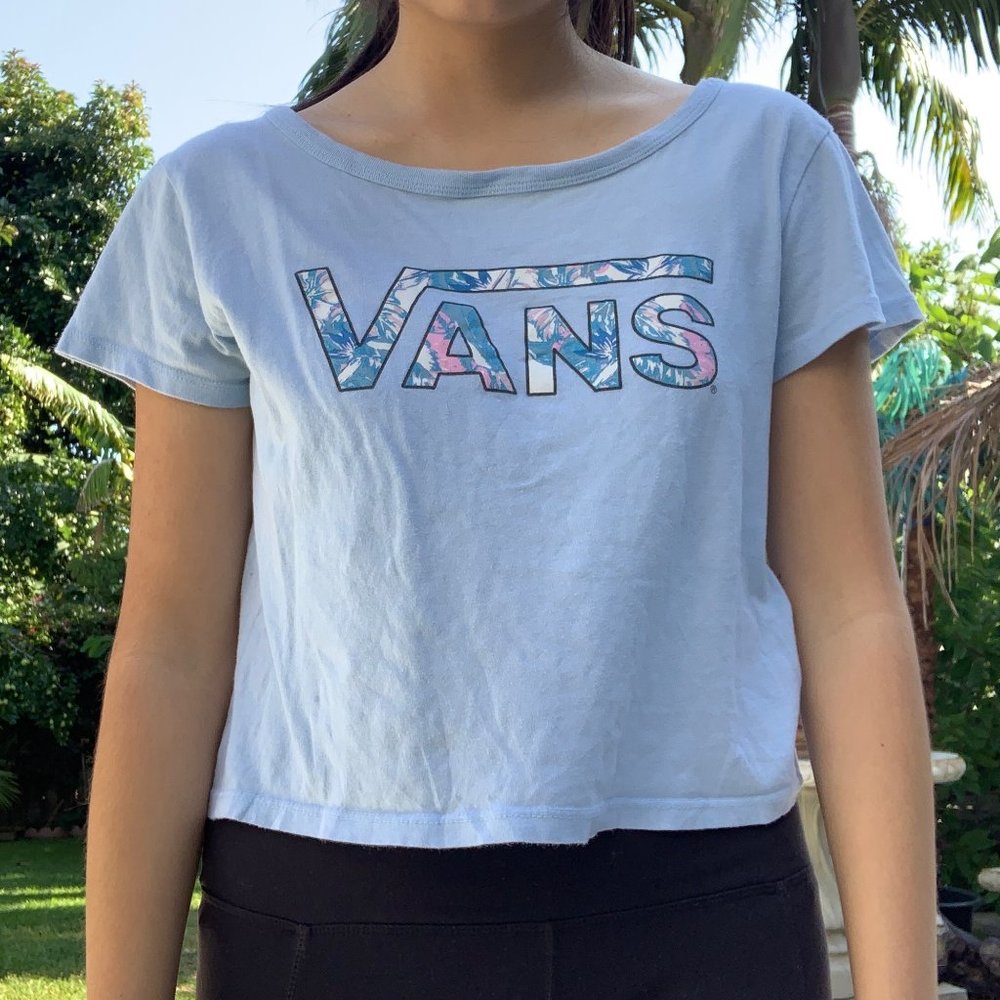 Pastel Blue Vans Shirt